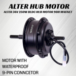 ALTER 36V 250W (013PRO) CYCLE HUB MOTOR KIT | 12 MAGNETS PAS | ALL WATERPROOF CONNECTORS WITH LI-ION BATTERY AND CHARGER