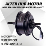 ALTER 36V 250W (016 PRO) CYCLE HUB MOTOR KIT | 3 LEVEL PAS | ALL WATERPROOF CONNECTORS WITH LI-ION BATTERY AND CHARGER