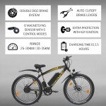 Alter 26" 001 PRO Model Electric Cycle with 36V 250W BLDC HUB Motor | 95% PRE- Assembled (Black & Golden)