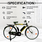 ALTER 26" 002S CLASSIC MODEL ELECTRIC CYCLE | BLDC HUB |RALEIGH TYPE | VOLTAGE THROTTLE | 95% PRE-ASSEMBLED WITH CHARGER