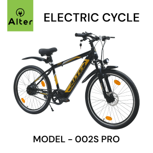 Alter 26" 002S PRO Model Electric Cycle with 36V 250W BLDC HUB Motor | LI-ION BATTERY | 95% PRE- Assembled with Charger