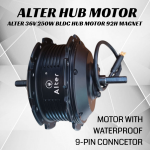 ALTER 36V 250W (014-WP) CYCLE HUB MOTOR KIT (BLACK) {ALL CONNECTORS ARE WATERPOOF}