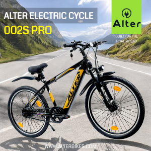 Alter 26" 002S PRO Model Electric Cycle with 36V 250W BLDC HUB Motor | LI-ION BATTERY | 95% PRE- Assembled with Charger